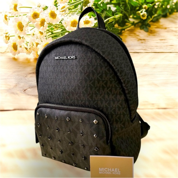 Michael Kors Black Studded Backpack - Picture 7 of 14